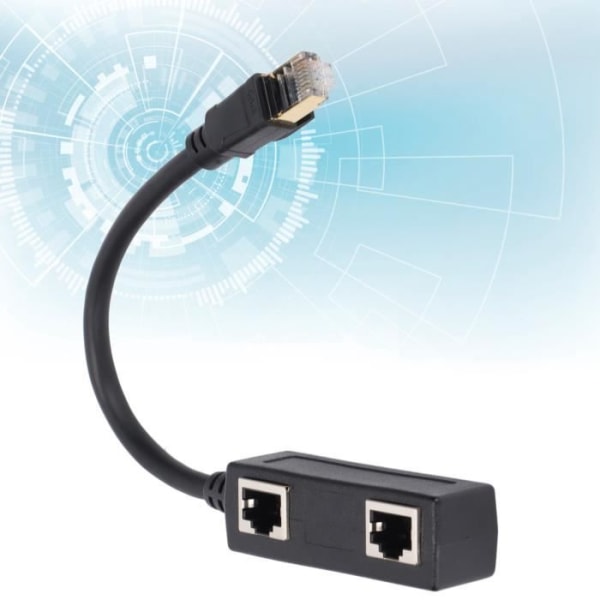 HURRISE Ethernet kabeladapter HURRISE Ethernet splitter 1 till 2 Ethernet splitter, dator splitter pack