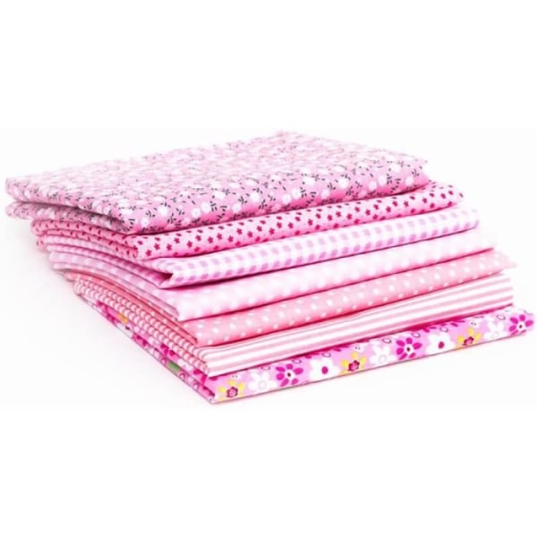 HURRISE Bomullstyg 7 delar assorterad fett kvartspack quilt Quiltning bomullstyg sömnad quilt set ROSA