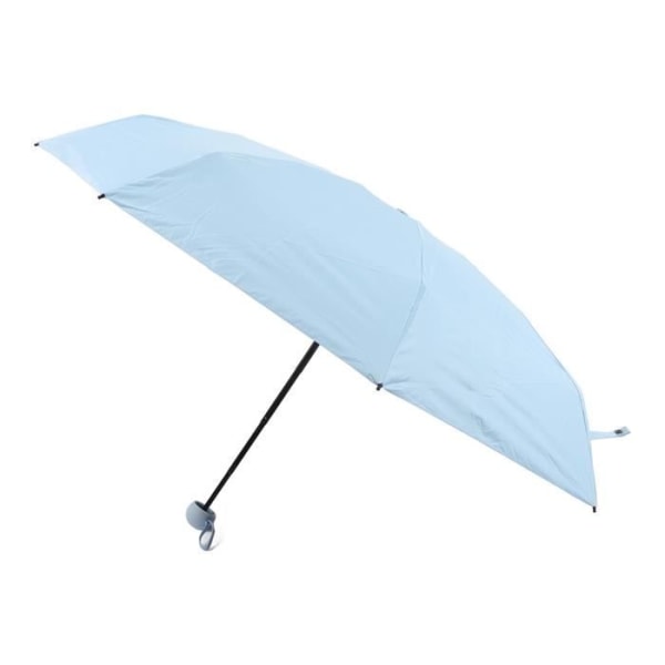 BEL-7423054993839-regntätt paraply (Blå)Reseparaply Regn 5 Fällbart UV-skydd Nuvarande bagageparaply Blå