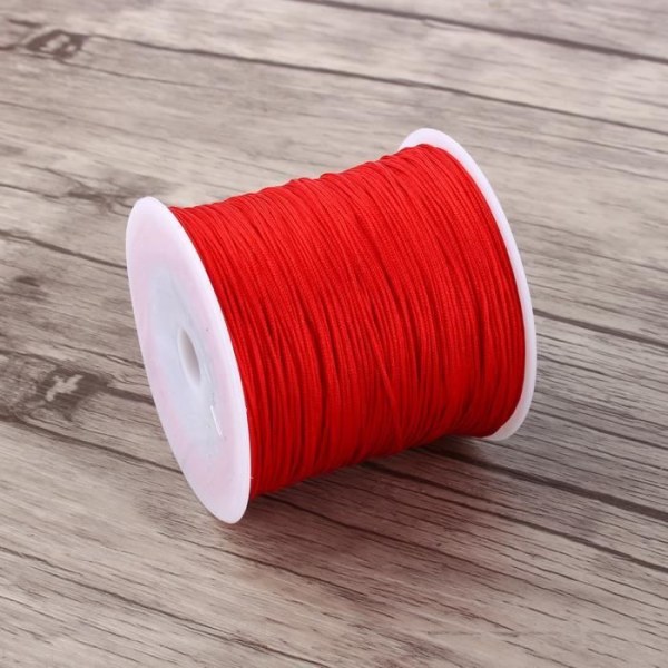 Kinesisk knutsnöre Röd nylonsnöre 0,8 mm 100 M pärlsnöre Craft knytsnöre för pärlsnöre Armband Halsband