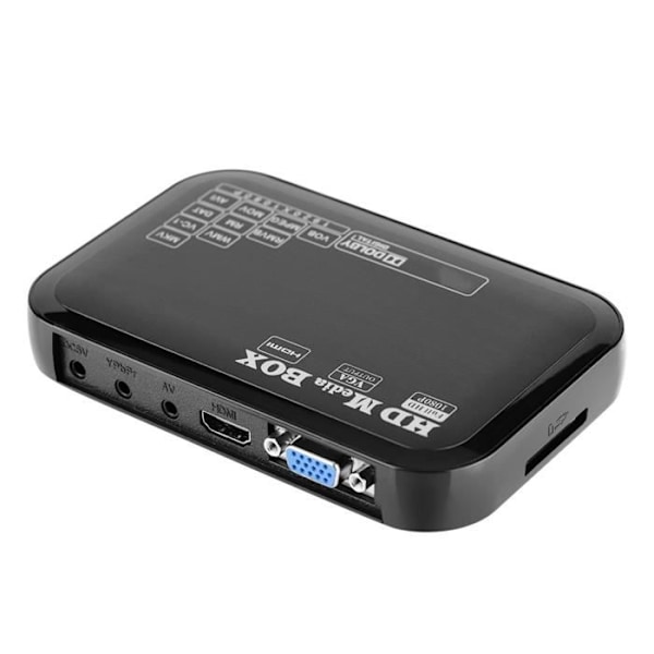 HURRISE 1080P Media Player Box Full HD Media Player Mini Box 110-240V 1080P Ljudstöd EU-kontakt