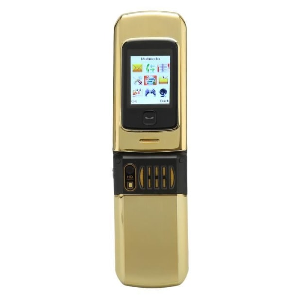 HURRISE Flip Phone 2G K21 2G Senior Big Button Flip Mobiltelefon 2,4 tums skärm Flip Mobiltelefon med ficklampa