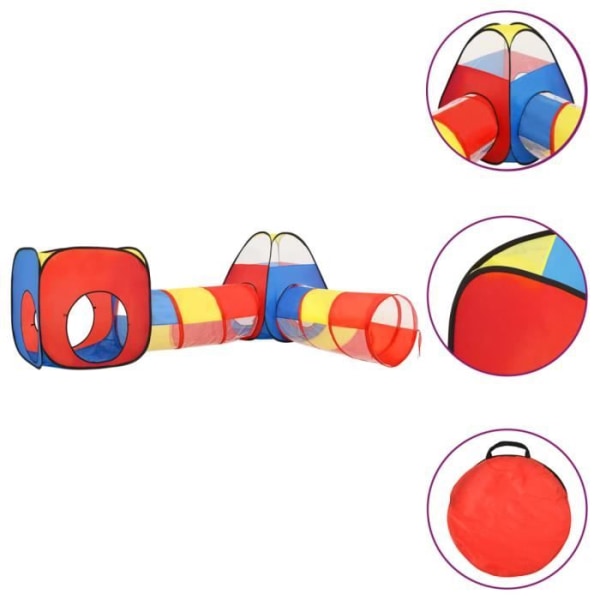 Lektält för barn - FDIT - Multicolor - 250 bollar - 190x264x90cm