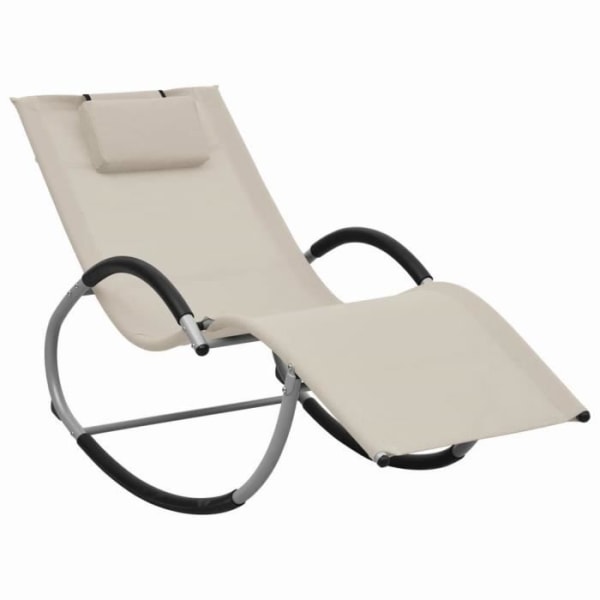 Wei Lounge Chair med Kuddkräm Textilene# 0
