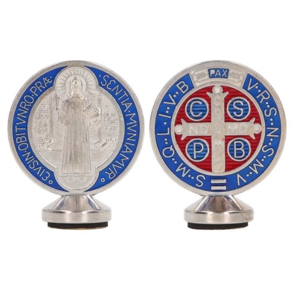 HURRISE Medallion St. Benedict Emaljerat skydd - Auto Heminredning - Konfirmationspresent