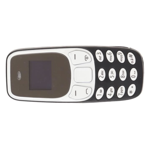 HURRISE Mini Button Phone - Dubbelt SIM-kort - Bluetooth Musikspelare - Låg strålning - Svart