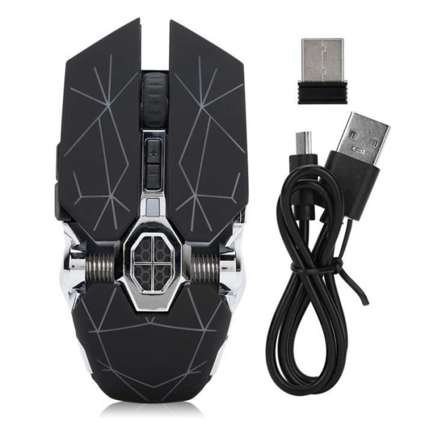 Fdit Wireless Mouse Uppladdningsbar Gaming Mouse Wireless X13 Mute Luminous Vattenkyld Mekanisk Mus (Star Black) (Star