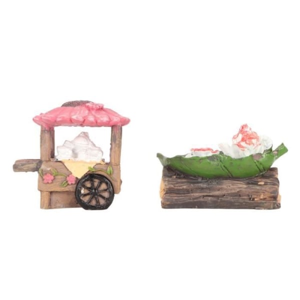 HURRISE fairy trädgårdstillbehör HURRISE Fairy trädgård kaffevagn Fairy Garden figuriner, deco statyett