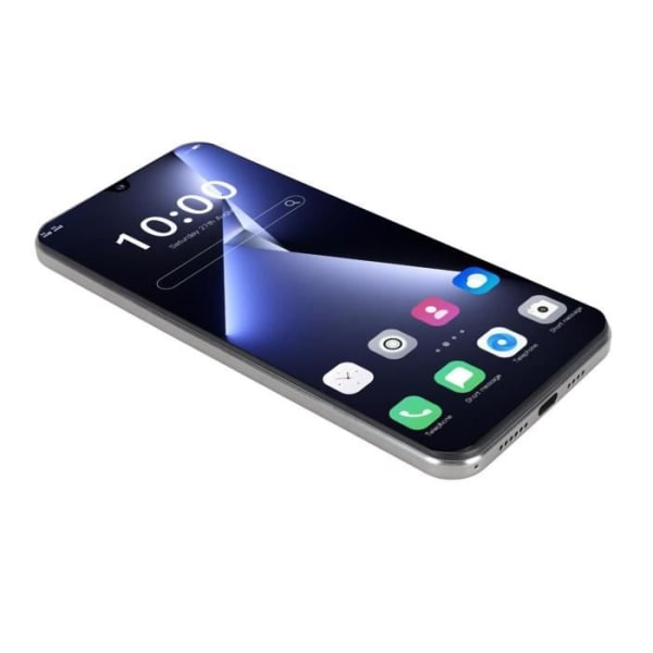 HURRISE smartphone för Android Smartphone 6,49 tum HD 6 GB RAM 64 GB ROM 8 MP 32 MP kameratelefonipaket Silver