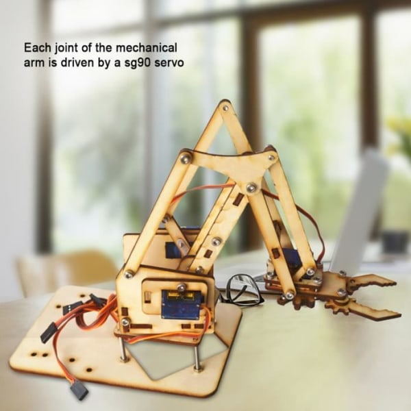 BEL-7696830453746-Robot Arm Kit Robot Mekanisk Arm, DIY Robot Arm Kit Hushållsapparat Arm Kit