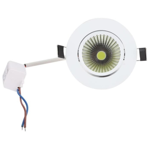 CEN 100-240V COB Aluminium LED-taklampa Infälld downlight Heminredningslampa Bländarhål 69 mm (5W Cool White)