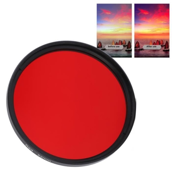 TBEST Full Red Lens Filter - Lämplig för att förstärka röda toner i bilden