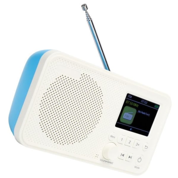 BEL-7590761921179-Digital Radio DAB Digital Radio med LCD-färgskärm, multifunktionell väckarklockaradio med videospelare