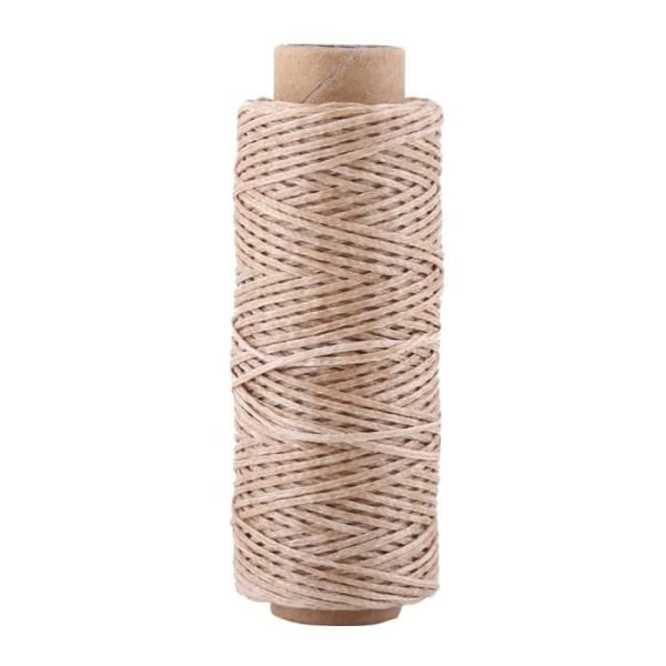 HURRISE Handsytråd Lädersömnad platt vaxad tråd Läderhantverksvaxtråd (khaki)