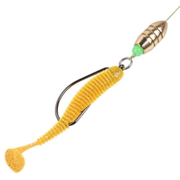 HURRISE Fiskesänkor Fiske Mässingsänkor Jigkrokar Svängring Luminous Beads Fiskesänkesats med låda