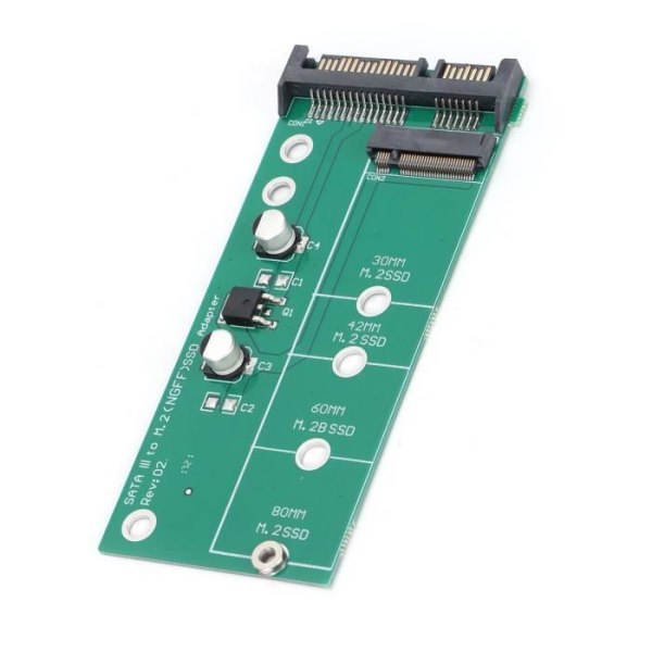 HURRISE NGFF M.2 till SATA SSD-adapter 6 Gbps stabil kapacitet