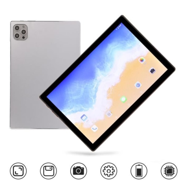 LIX-Pad5 10,1" HD-surfplatta 10GB+256GB WiFi Android 4G LTE Dual SIM Call Tablet (grå)