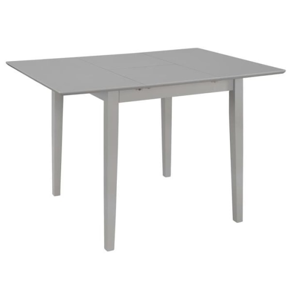 Wei utdragbart matbord - Grå - (80-120) x 80 x 74 cm - Massivt trä - Matt