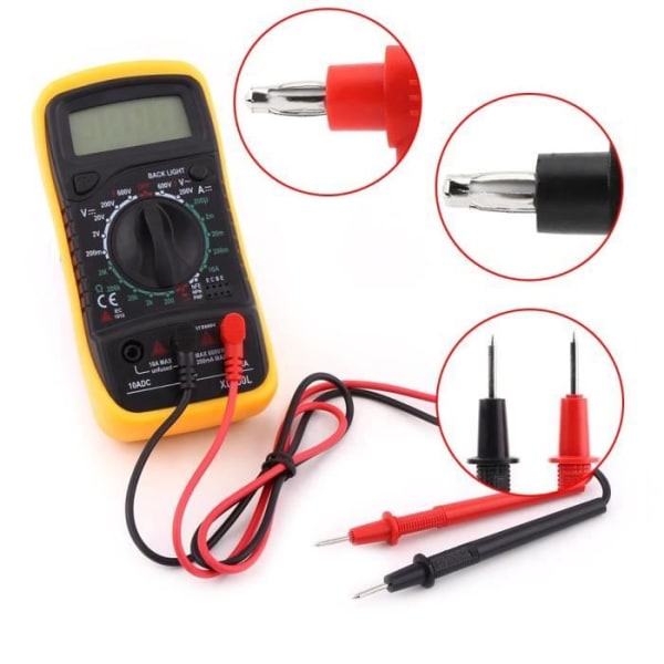 LCD Digital Multimeter AC-DC Voltmeter Motstånd Ström Ohmmeter Tester Mätare