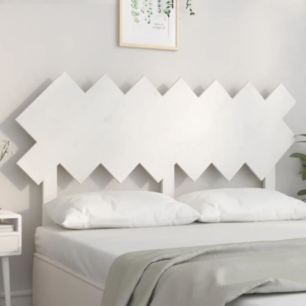 Sänggavel i massiv furu - FDIT - Vit 151,5x3x81 cm - Rustik charm - Bekvämt stöd