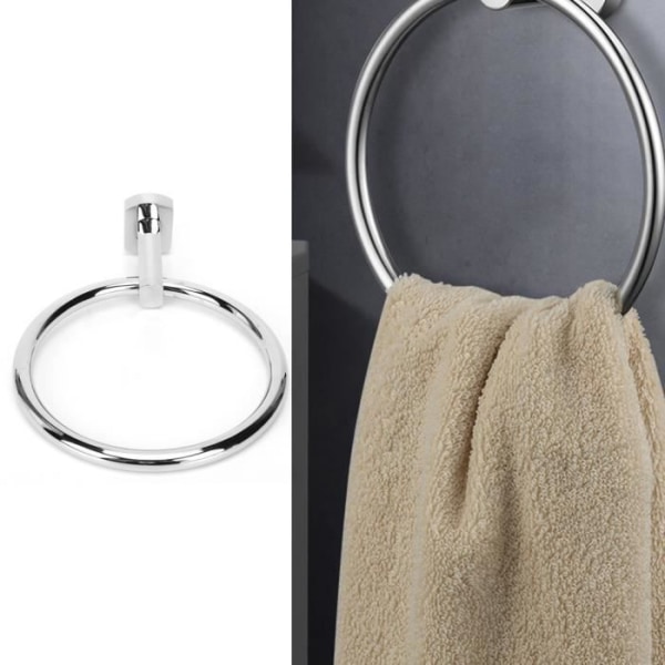 Rostfritt stål, rund handduksring, väggmonterad handdukshållare för badrum