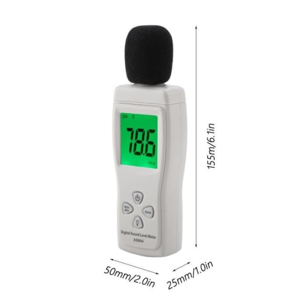 SONEW Ljudkvalitetstestare SMART SENSOR AS804 30-130dBA Digital ljudnivåmätare Testmonitor