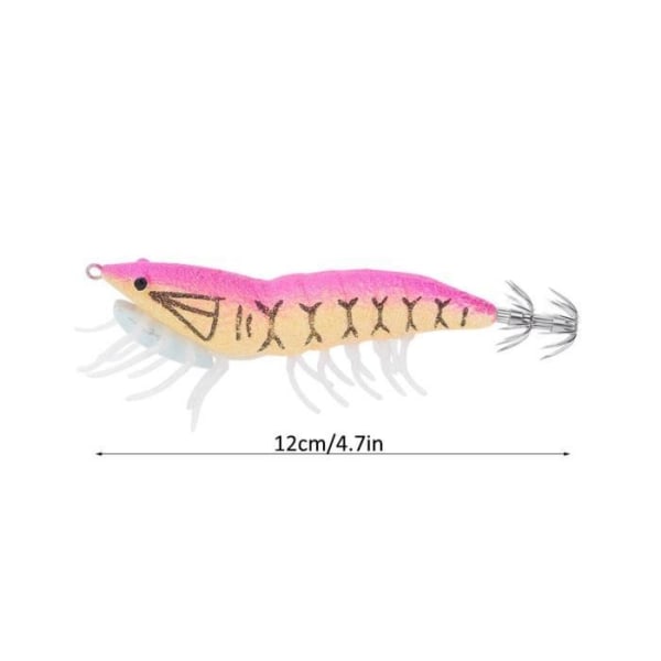 CEN Lure Fish Age 3,5g ABS Luminous Squid Krok Artificiell Simulering Räkfiskeredskap Tillbehör (005#)