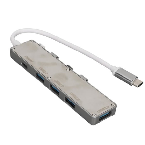 Fdit USB C till USB-adapter High Speed USB C till USB Hub 1 USB3.0-port 3 USB2.0-port 1 USB C Strömport USB C Hub
