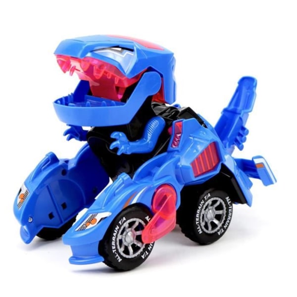 HURRISE Transforming Dinosaur Car Transforming Dinosaur Car Deformation Electric Toy Universal Wheel Transformation
