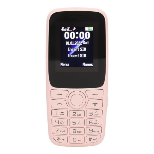 HURRISE Big Button Mobiltelefon Senior Mobiltelefon 2G GSM 2,4 tums skärm Dual SIM stöds Stort