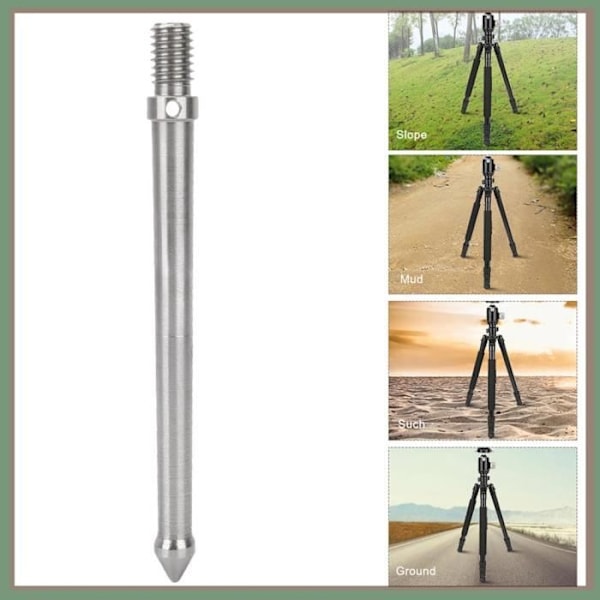 HURRISE Metallspets för stativ monopod med 3/8 tums gängskruv (12cm)