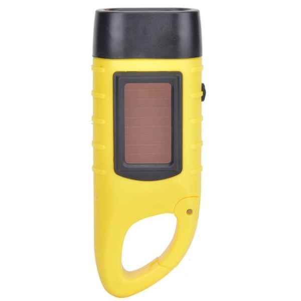 Ficklampa, LED-nöd ficklampa, utomhus camping ficklampa, solar handvev ficklampa, gul