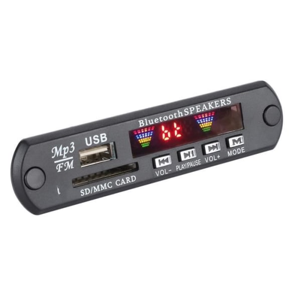 HURRISE Bluetooth 5.0 FM AUX SD USB-modul - Ljudavkodning - 4 färgskärm