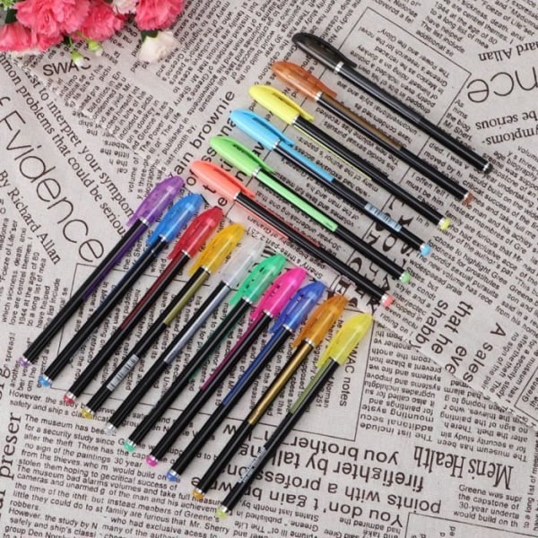 Duokon Fluorescence Pen 1 mm Bullet Tip Gel Pen Färgglad Fluorescerande Nite skrivpenna för ritmarkör
