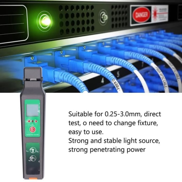 HURRISE Live optisk fiberidentifierare VFL optisk fiberidentifierare Bärbar fiberoptisk detektor med