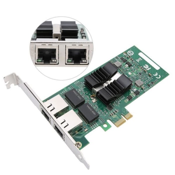 HURRISE Dual Port 1000Mbps PCI-E nätverksadapterkort för INTEL 82576-T2 NIC Server