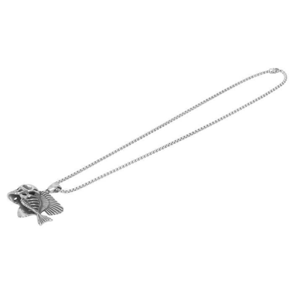 HURRISE Herrhalsband Fisk Dödskallemönster Halsband Halsband i rostfritt stål Personlighet Tröja Halsband