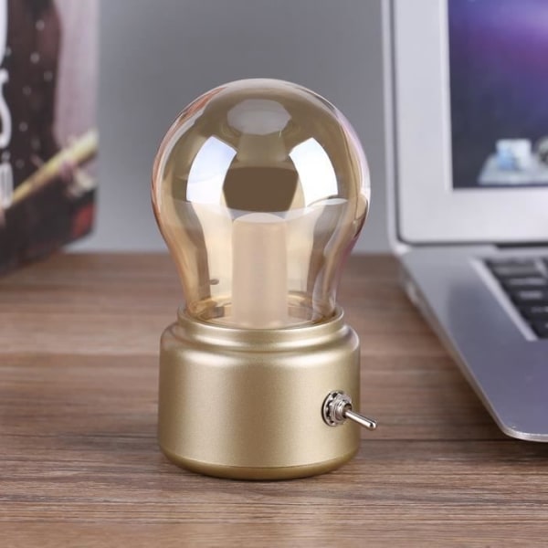 BEL-7293629046716-LED-lampa Creative Retro LED Nattlampa USB Uppladdningsbar Nattlampa Guld