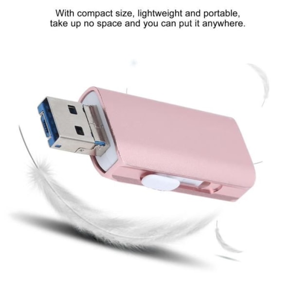 HURRISE 3 i 1 tumdisk 256 GB Micro U Disk OTG Flash Drive USB 3 i 1 för Memory Stick för Android/iPhone/Windows
