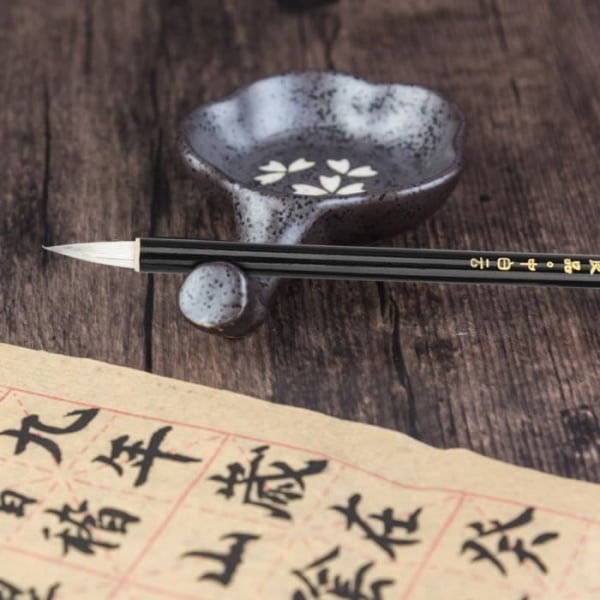 3 st Trä kinesisk kalligrafi övning varghår miniatyr målning pensel skrivverktyg för nybörjare