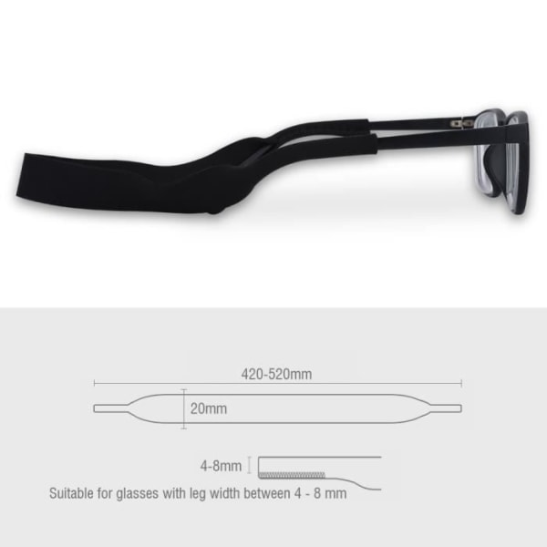 TMISHION Sportglasögonrem 5st Sportglasögon Elastisk nackrem Hållare Sladd Kedjehållare Lanyard för