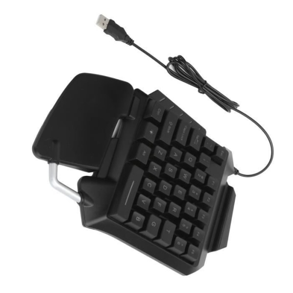 BEL-7423055164344-Enhandstangentbord Enhands bärbart tangentbord 35-tangenters USB-trådbundet mekaniskt speltangentbord med dator