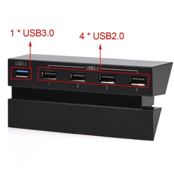 HURRISE usb-hub för ps4 5-portars höghastighets USB 2.0 &amp; 3.0 Expansion Hub Controller Adapter för konsol