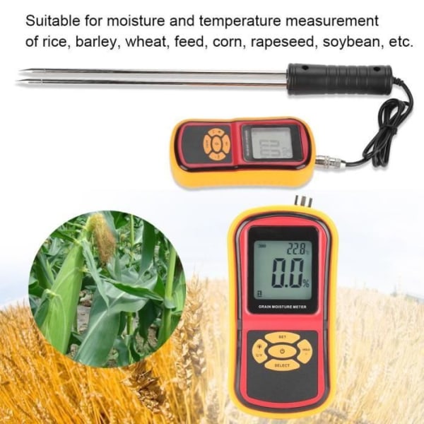GM640 Digital LCD korntemperatur luftfuktighetsmätare för vete ris majsböna
