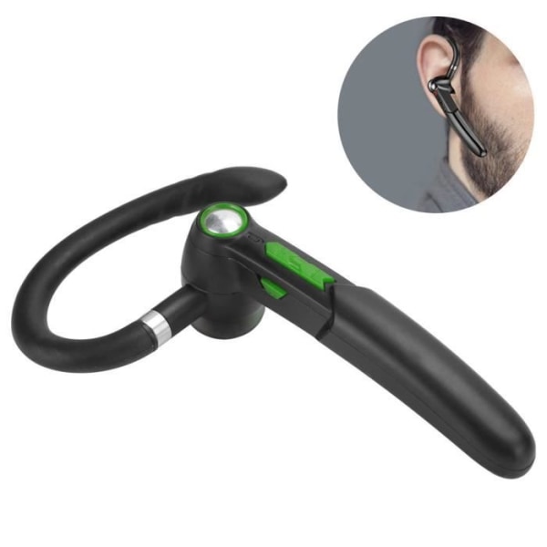 HURRISE Monaural Bluetooth-hörlurar Bärbara Monaural Bluetooth Headset-hörlurar Hög kompatibilitet Headsetutrustning (grön)
