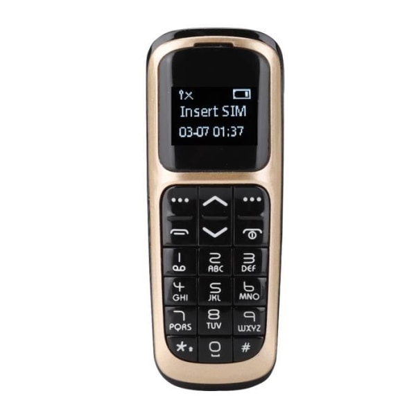 Mini Mobiltelefon V2 - HURRISE - Gul - 0,66" - Bluetooth - FM-radio - Bluetooth Musik