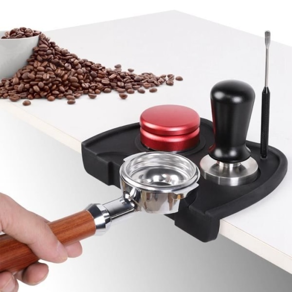 HURRISE kaffestampmatta Hushållssilikon kaffetampermatta Anti-halk sabotagehållare Kaffeverktyg