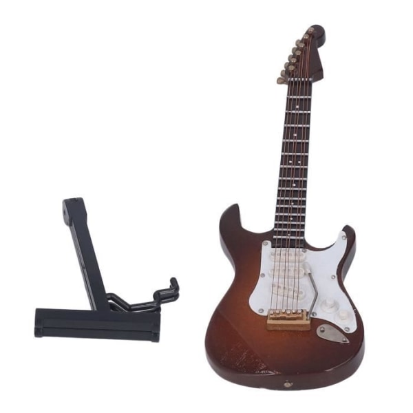 mini gitarr modell Miniatyr elgitarr kaffe färg 7,1 tum lång träbelagd yta Mini modell