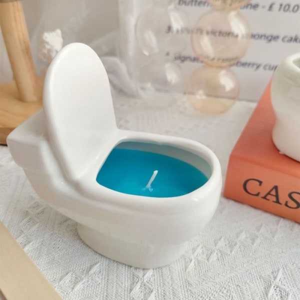 HURRISE Doftljus i toalettstil - Intensiv fräschör - Romantisk - Dekoration - Aromatiskt sojavaxljus för
