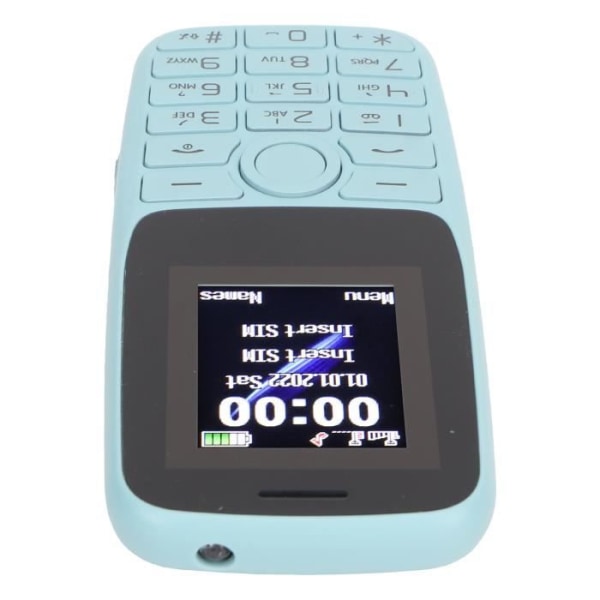 (Himmelsblå) Senior mobiltelefon 1400 MAh olåst